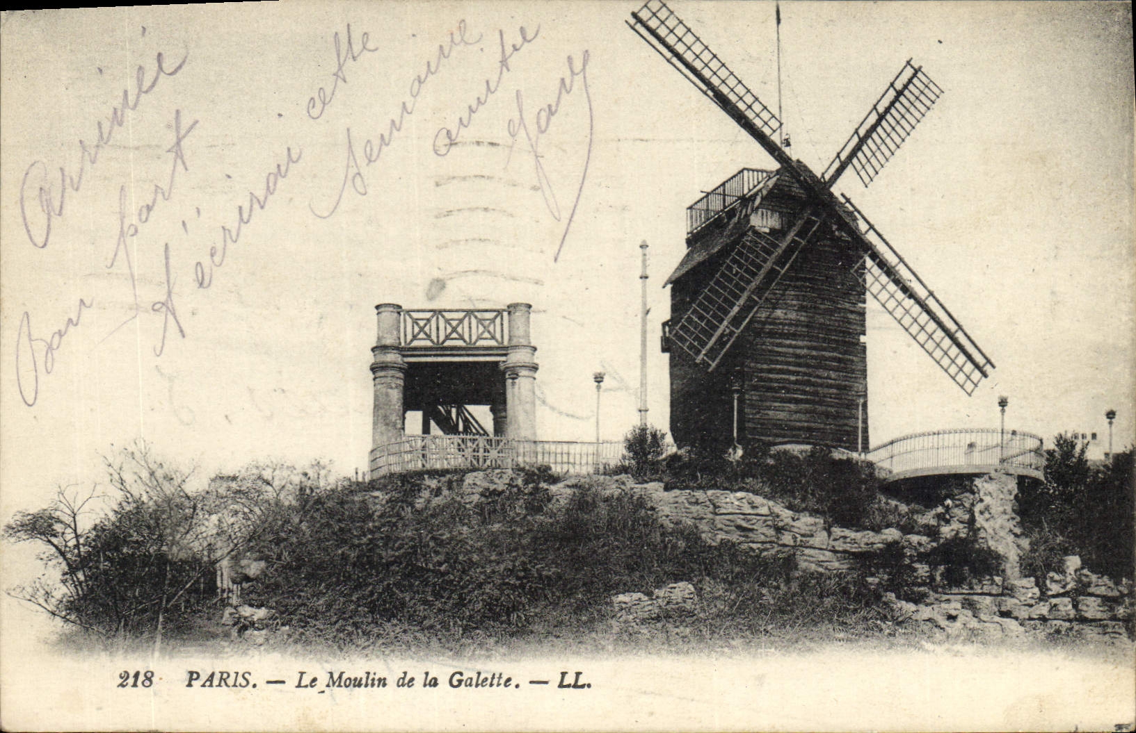 CPA Moulin a vent Paris Moulin de la Galette