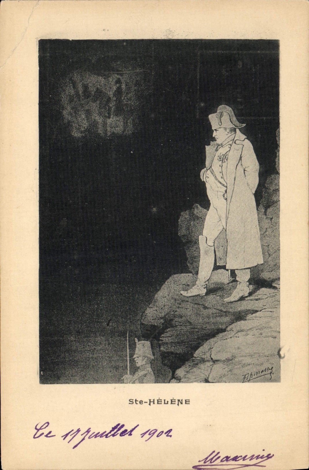 POSTAL Napoleon 1r co de la VENDIMIA. Elena