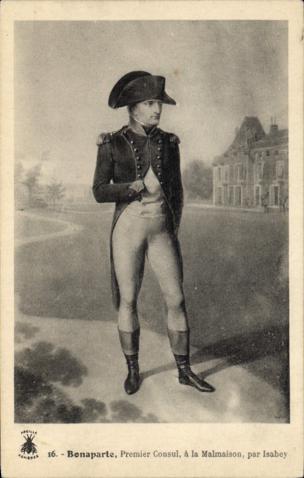 De la VENDIMIA de la POSTAL 1r Bonaparte primer cónsul de Napoleon en Malmaison Isabey