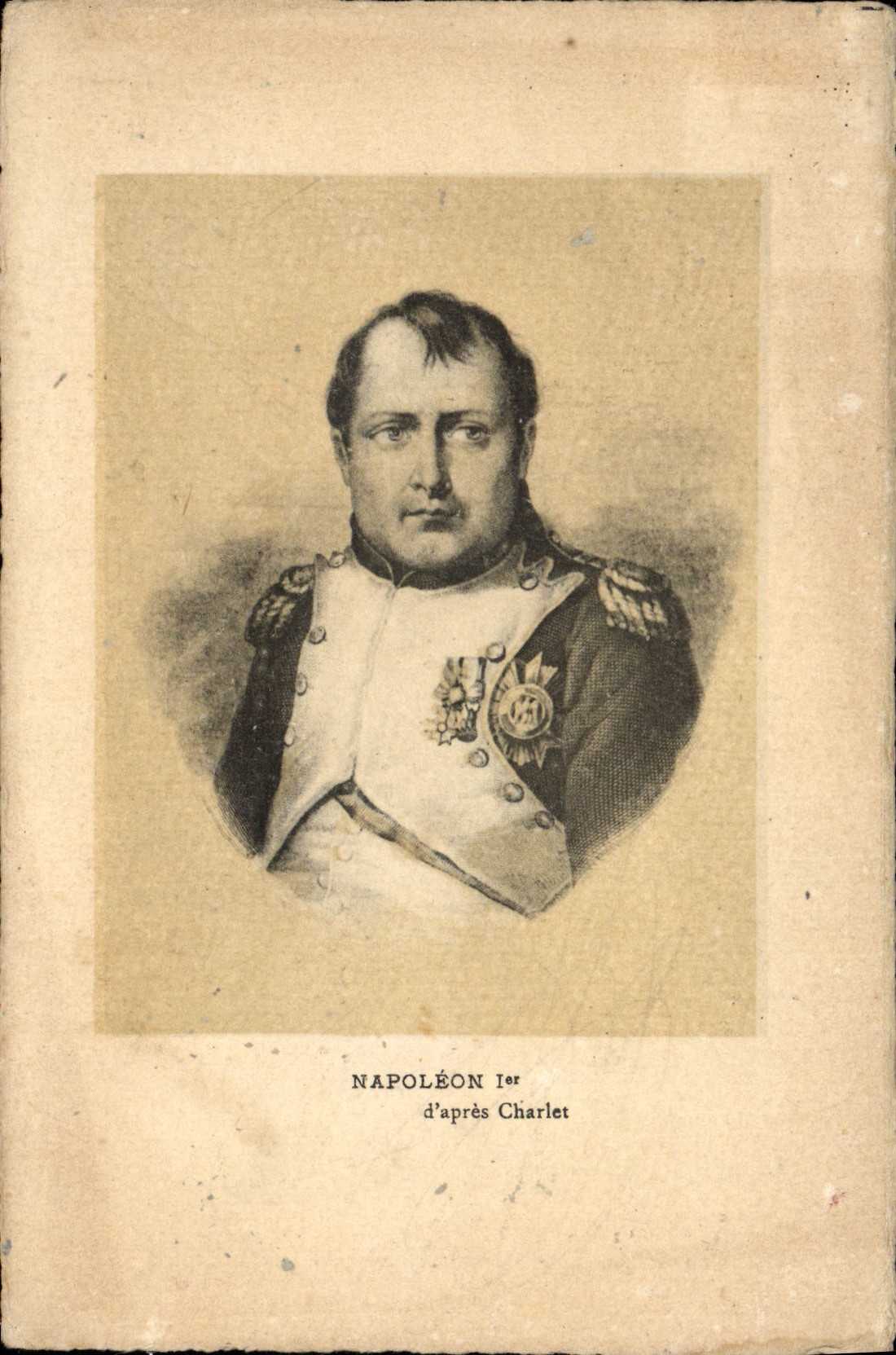 POSTAL Napoleon 1r de la VENDIMIA según Charlet