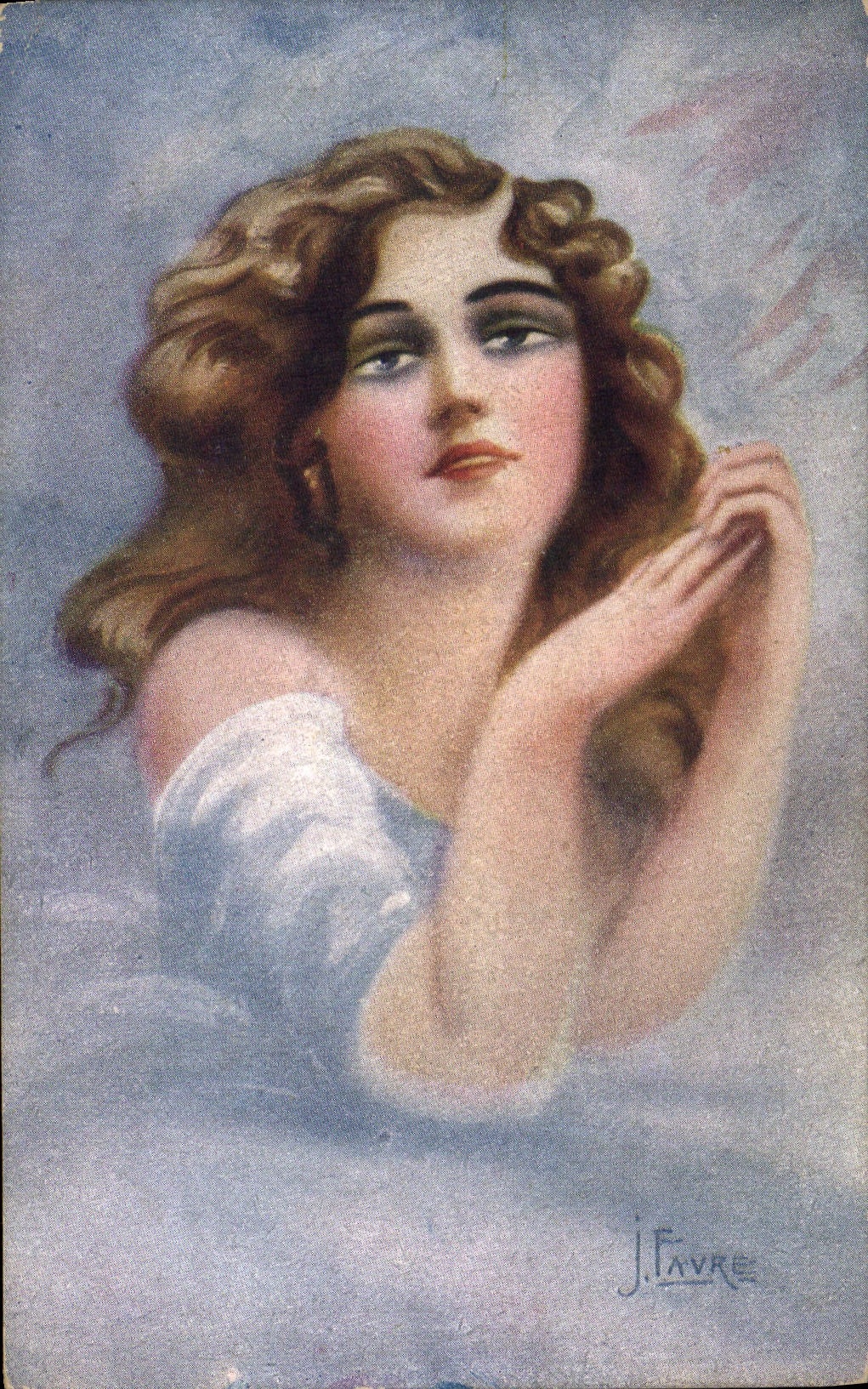 VINTAGE POSTCARD Fantasy Illustrator Favre Woman