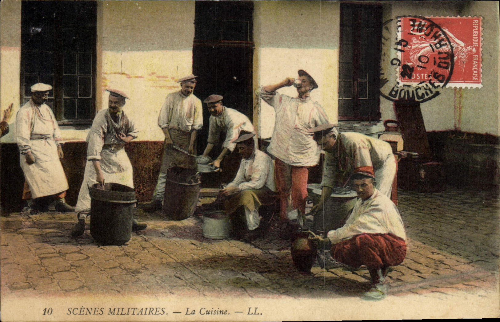 CPA Militaria la cuisine