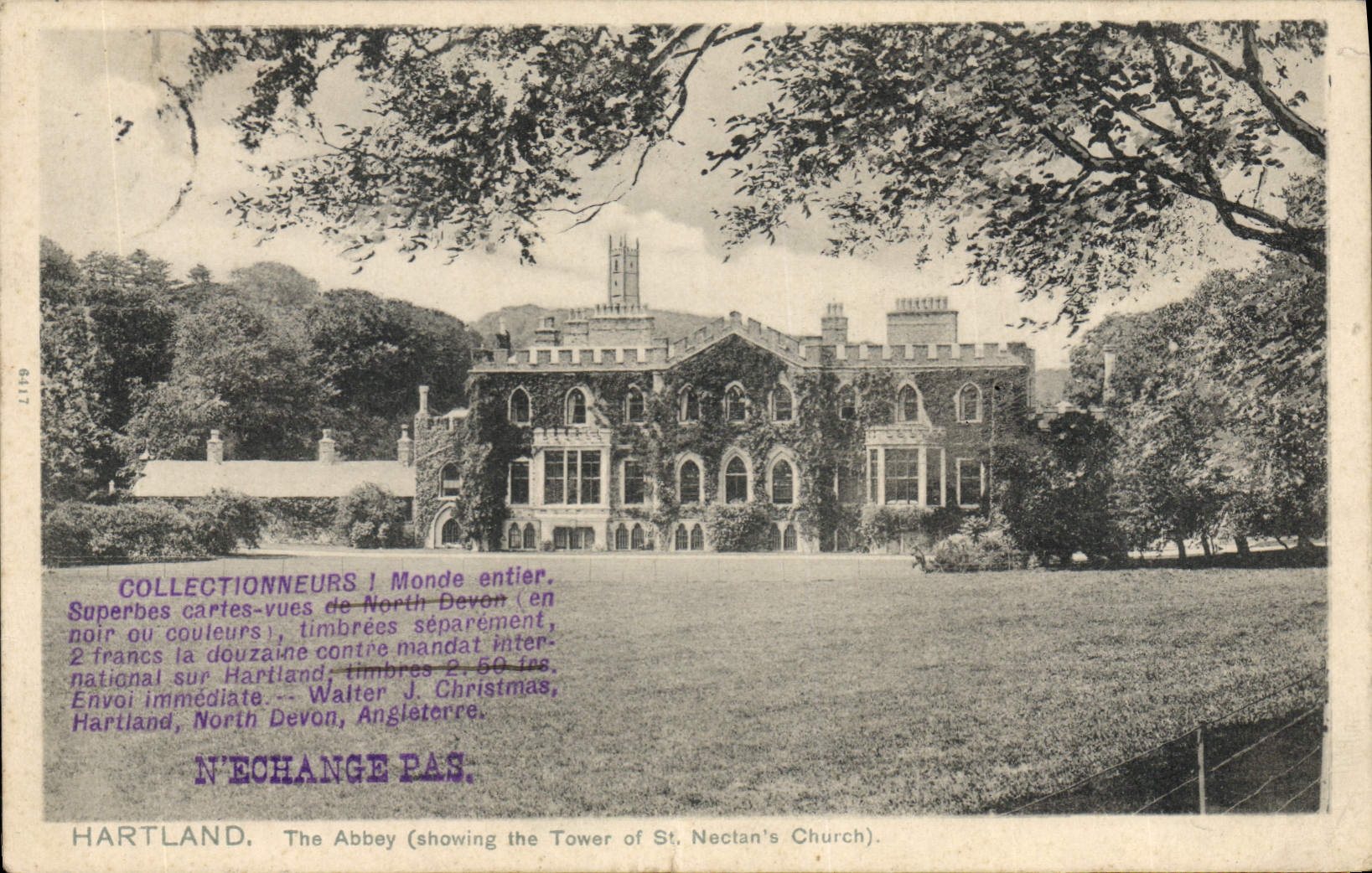 CPA Cartes Postales Hartland The abbey