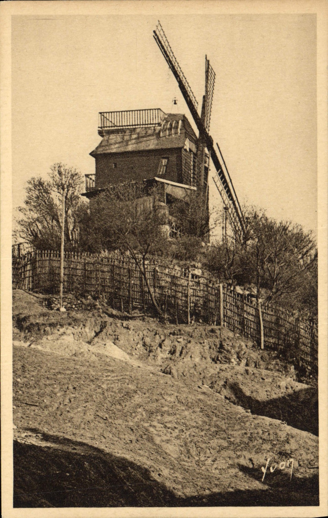 CPA Moulin a vent Paris Moulin de la Galette