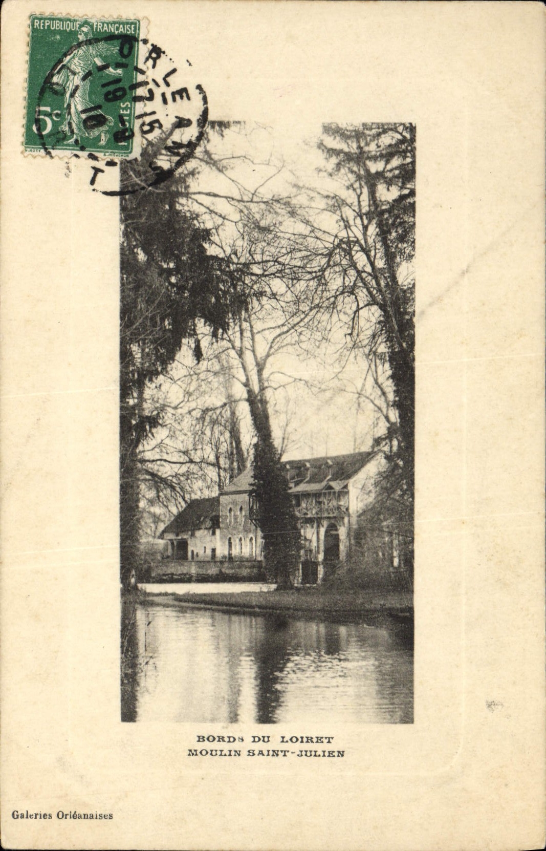 VINTAGE POSTCARD Mill Edge of Loiret Holy Mill Julien