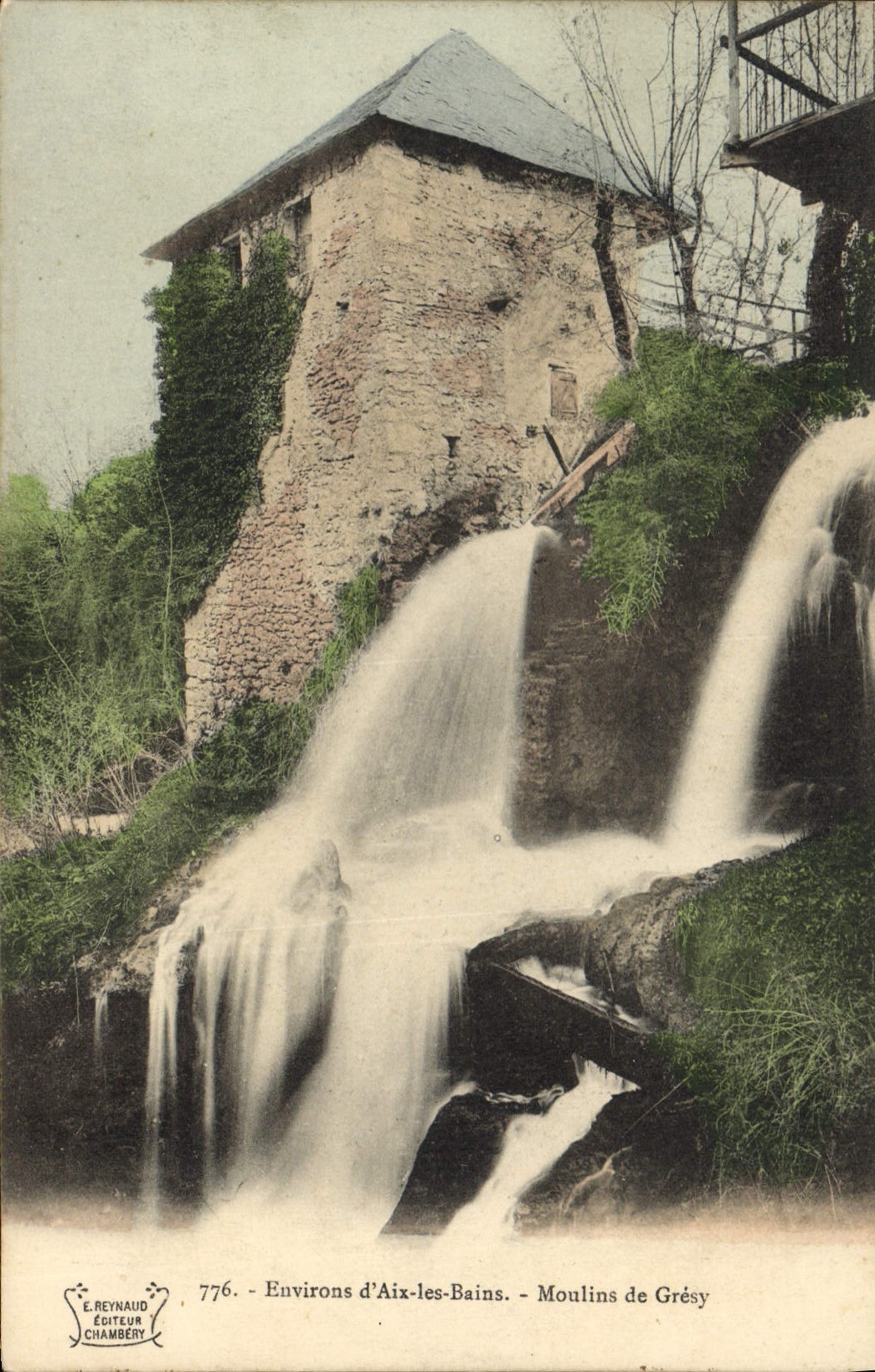 VINTAGE POSTCARD Mill Surroundings of Aix les Bains Moulins of Gresy