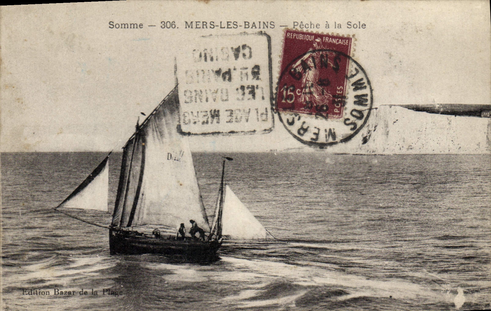 CPA Bateau de peche Mers les Bains Peche a la Sole 