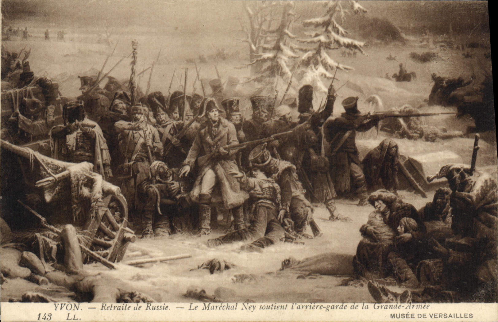 CPA Napoleon 1er Musee de Versailles Retraite de Russie Marechal Ney Grande armee 