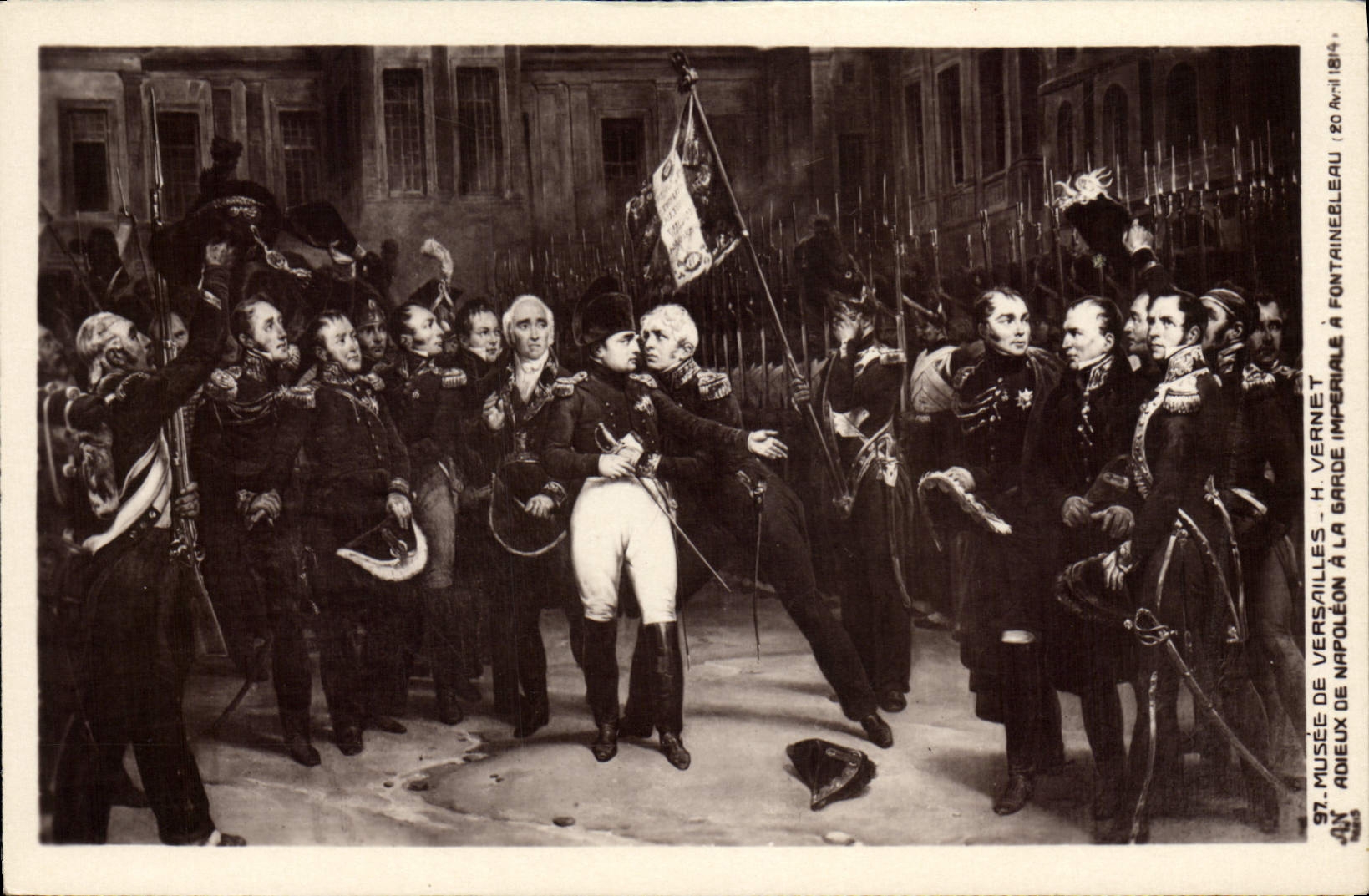 CPA Napoleon 1er Musee de Versailles Vernet Adieux de Napoleon a la garde imperiale a Fontainebleau 