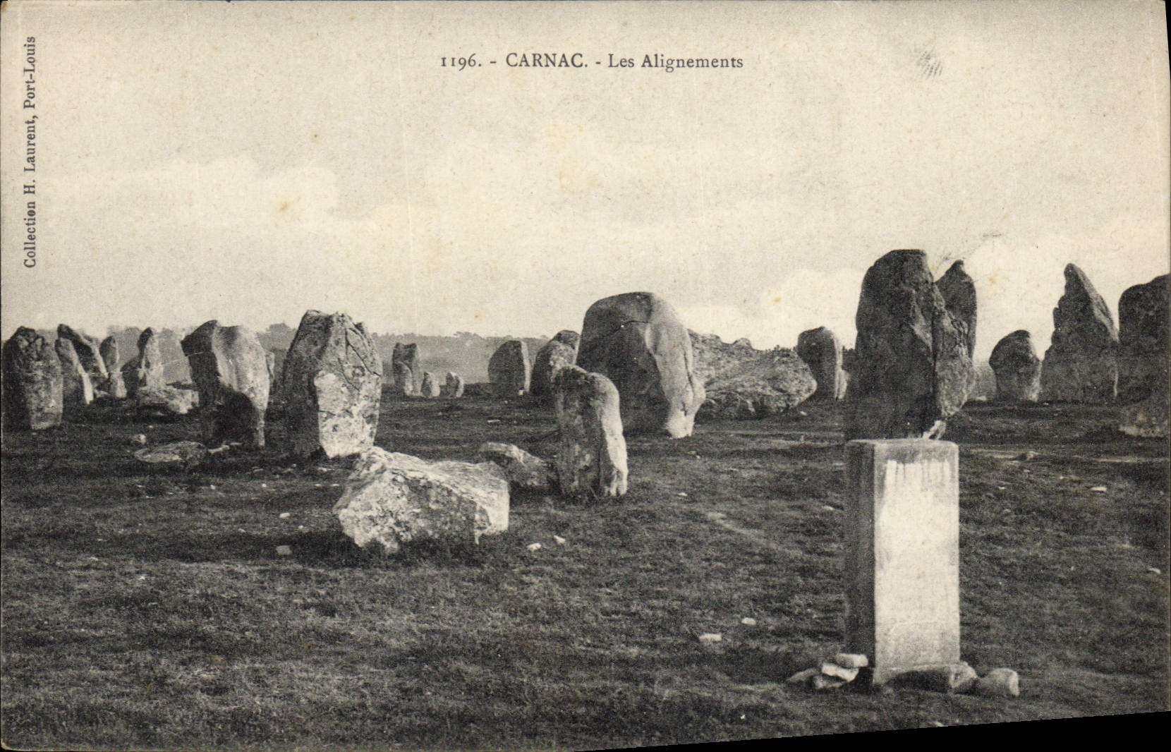 Alineaciones del menhir de Carnac del dolmen de la POSTAL de la VENDIMIA