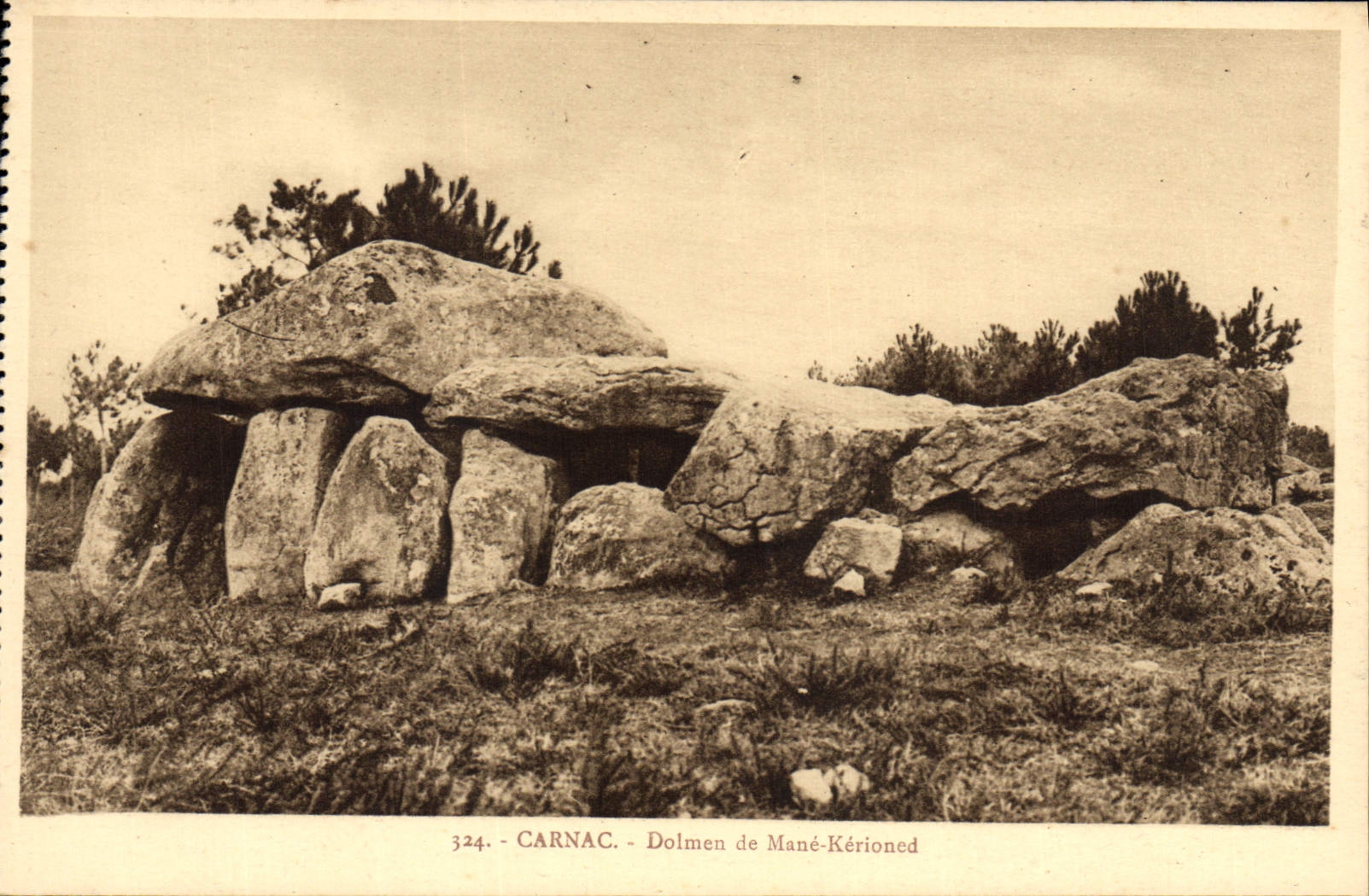 CPA Dolmen Menhir Carnac Dolmen de Mane Kerioned