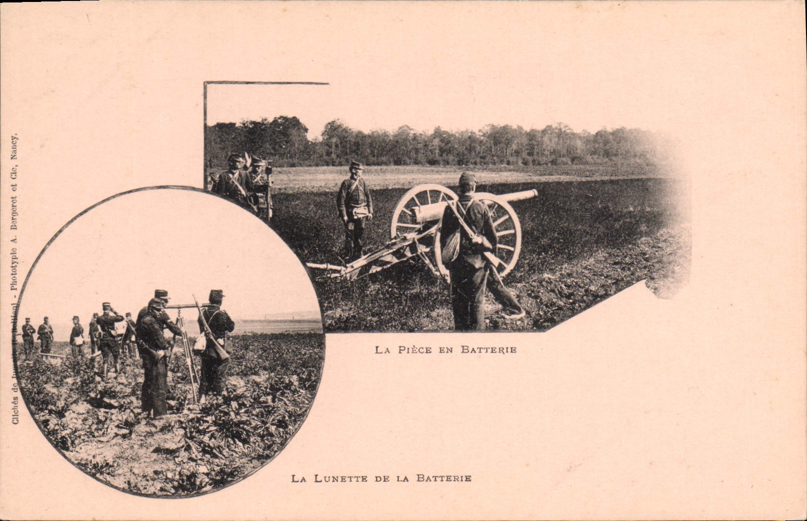 CPA Militaria La piece en batterie La lunette de la batterie