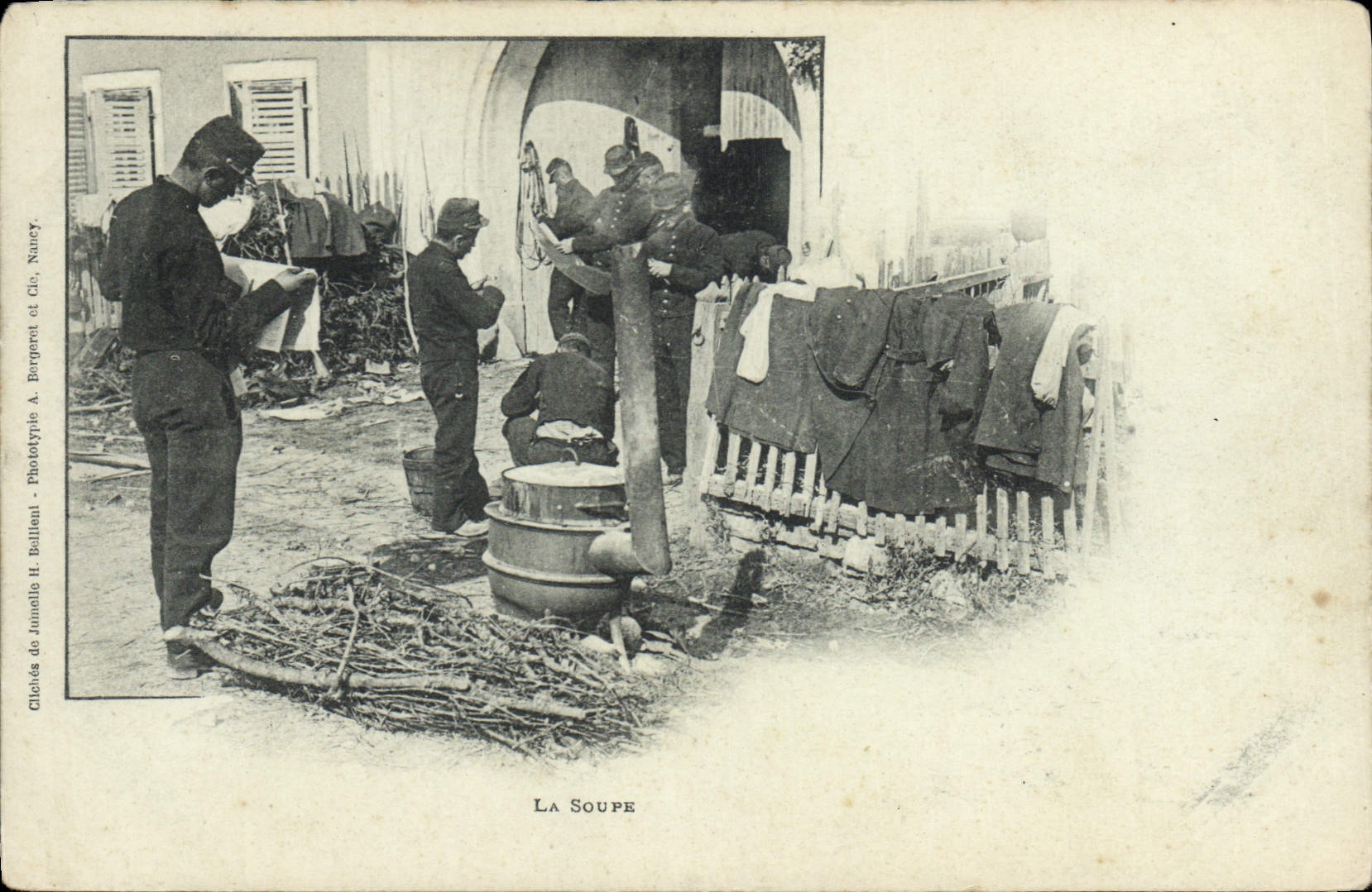 VINTAGE POSTCARD Militaria soup