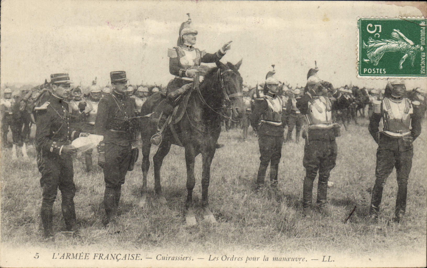 CPA Militaria Cuirassiers Les ordres pour la manoeuvre
