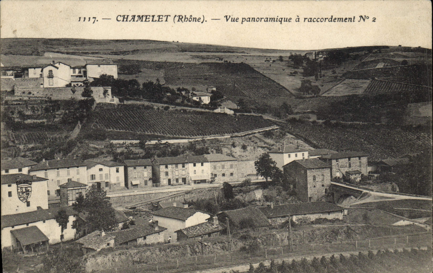 La opinión panorámica de Victor Hugo Lyon Chamelet de la ruda de las postales S Farges de la POSTAL de la VENDIMIA tiene conexión