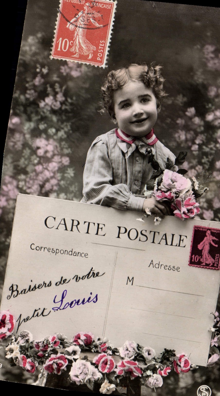 VINTAGE POSTCARD Postcard Child Sower 10c