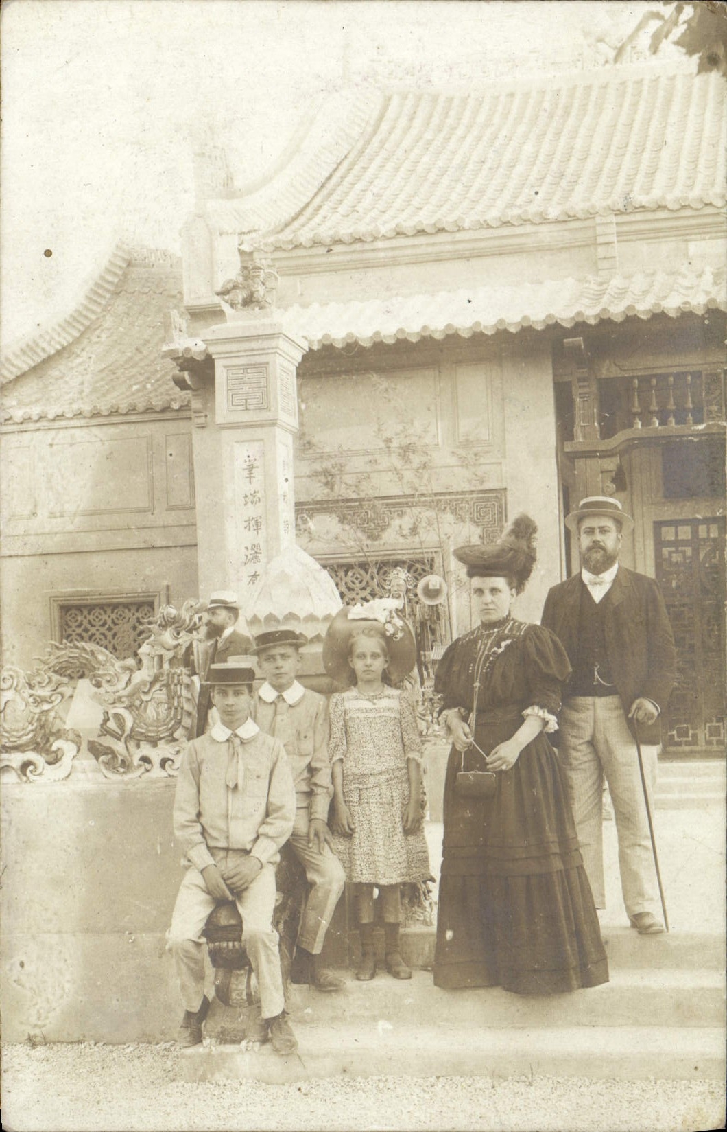 CARTE PHOTO Cartes Postales Laos Annam Pousse Pousse Exposition coloniale Paris