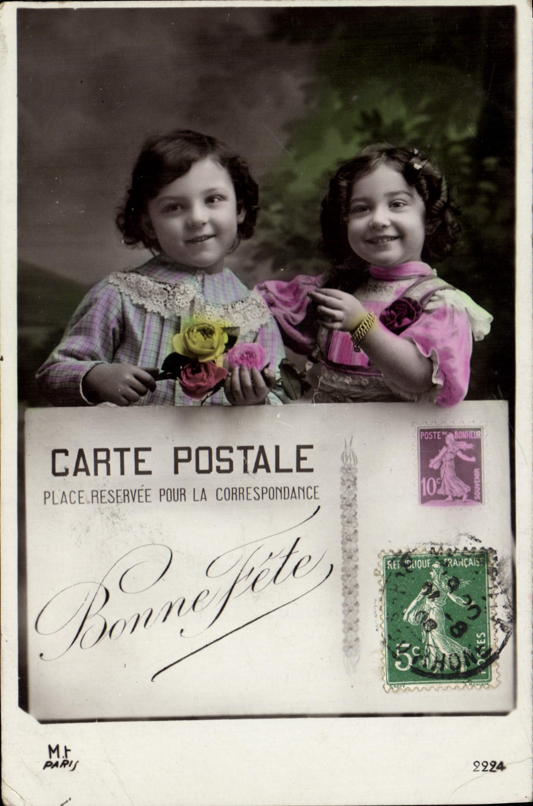 CPA Cartes Postales Enfants Semeuse 10c