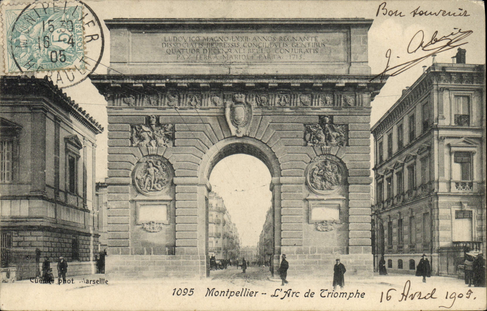 CPA Cartes Postales Carto Philatelic Club Abric Rue Aiguillerie Montpellier L'arc de triomphe