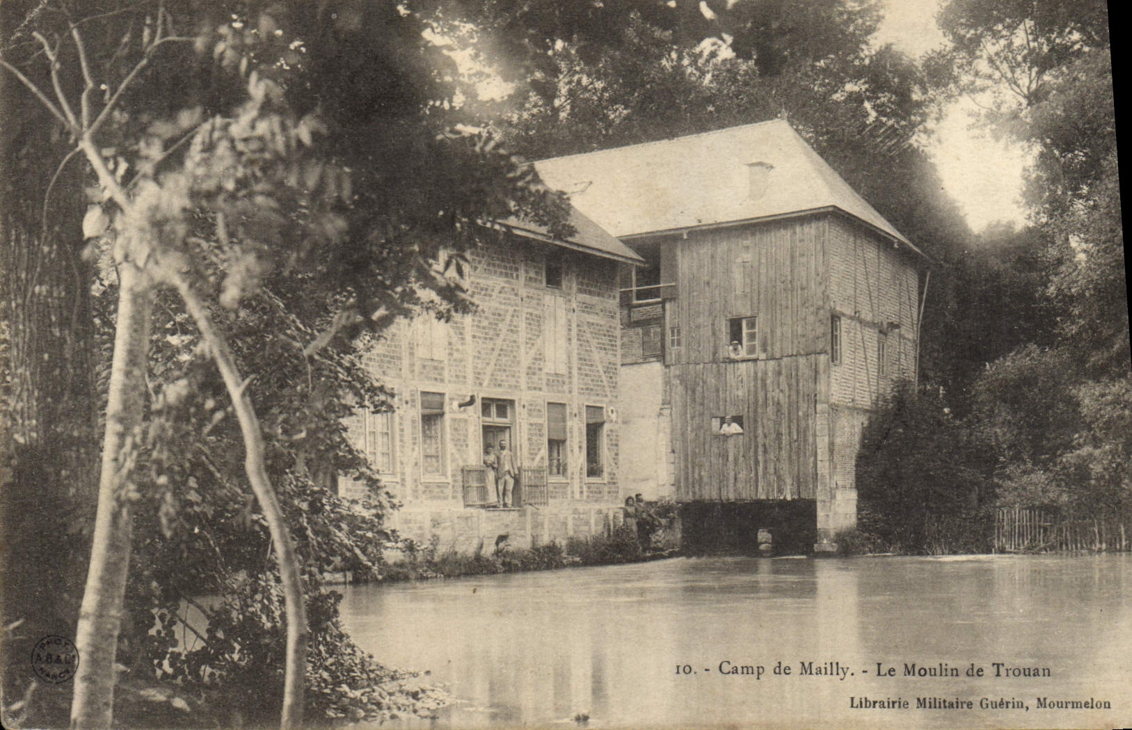 VINTAGE POSTCARD Water mill Camp of Mailly the mill of Trouan
