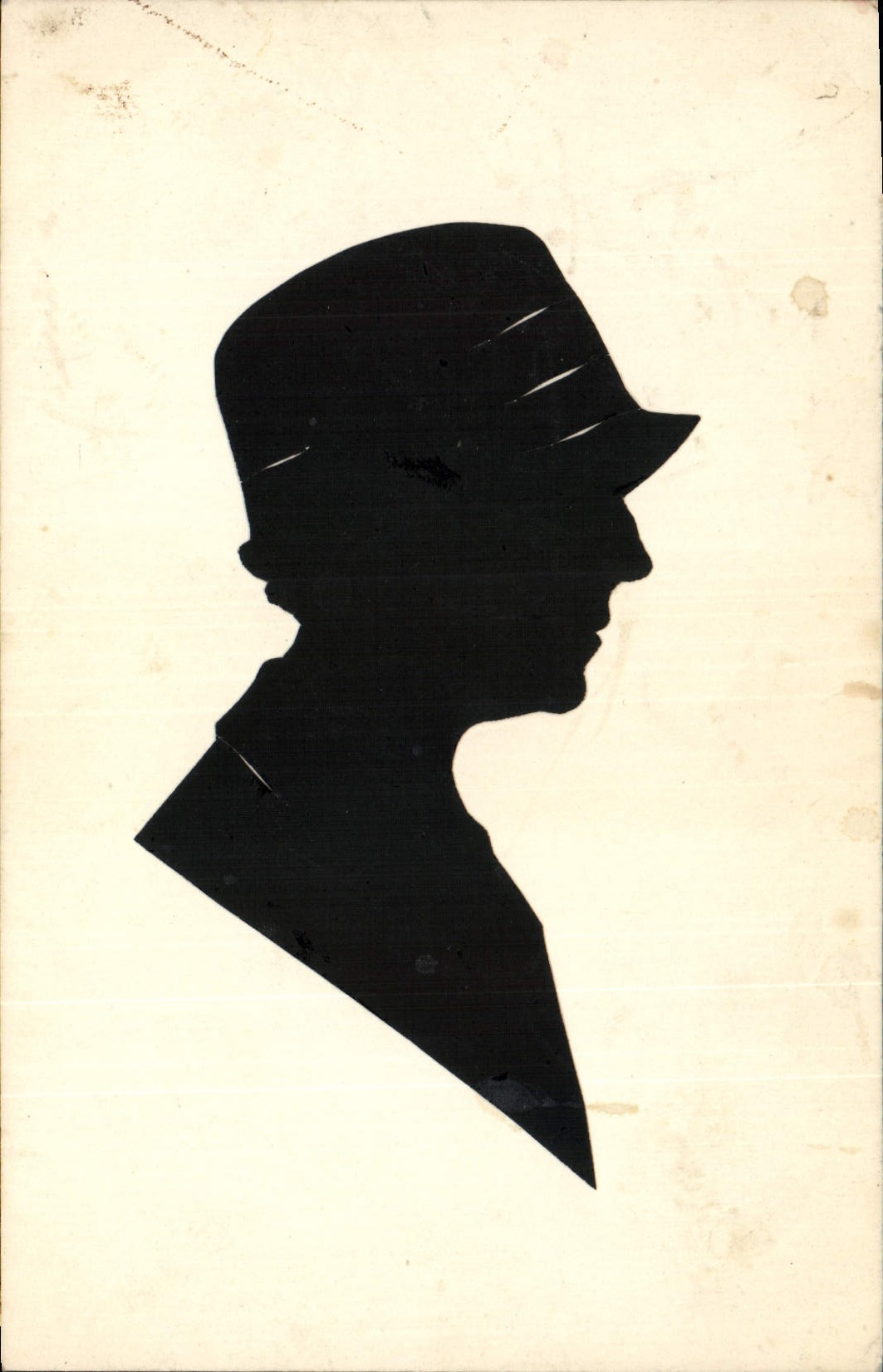 VINTAGE POSTCARD Against the light Woman