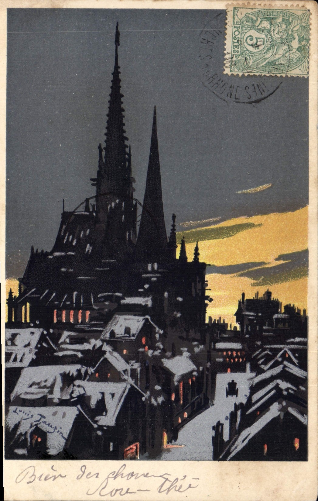 CPA Contre la lumiere Eglise