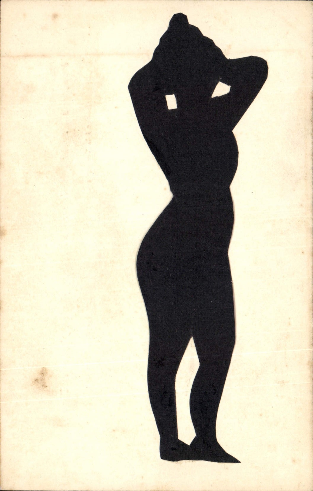 CPA Contre la lumiere Femme