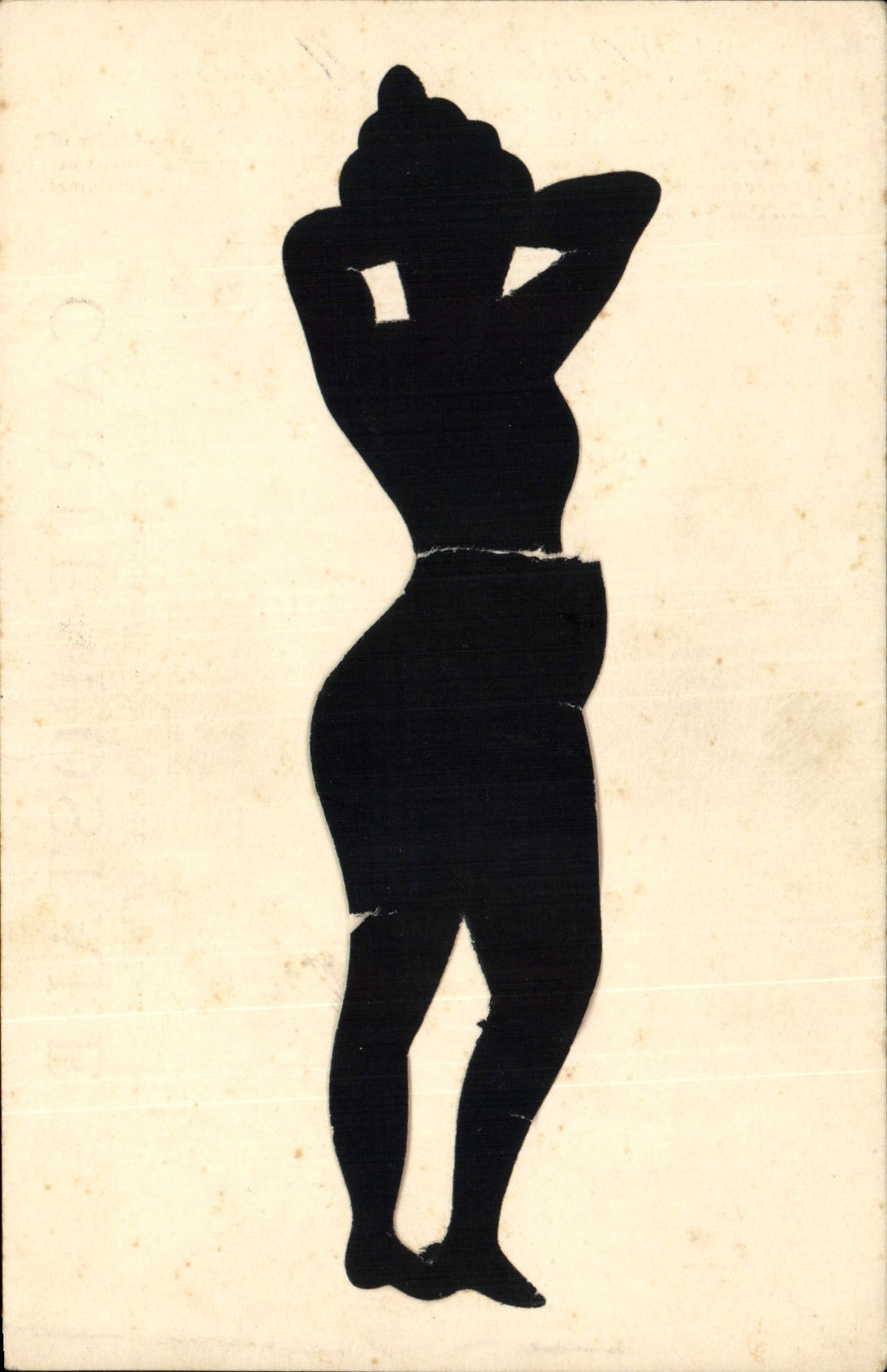 CPA Contre la lumiere Femme