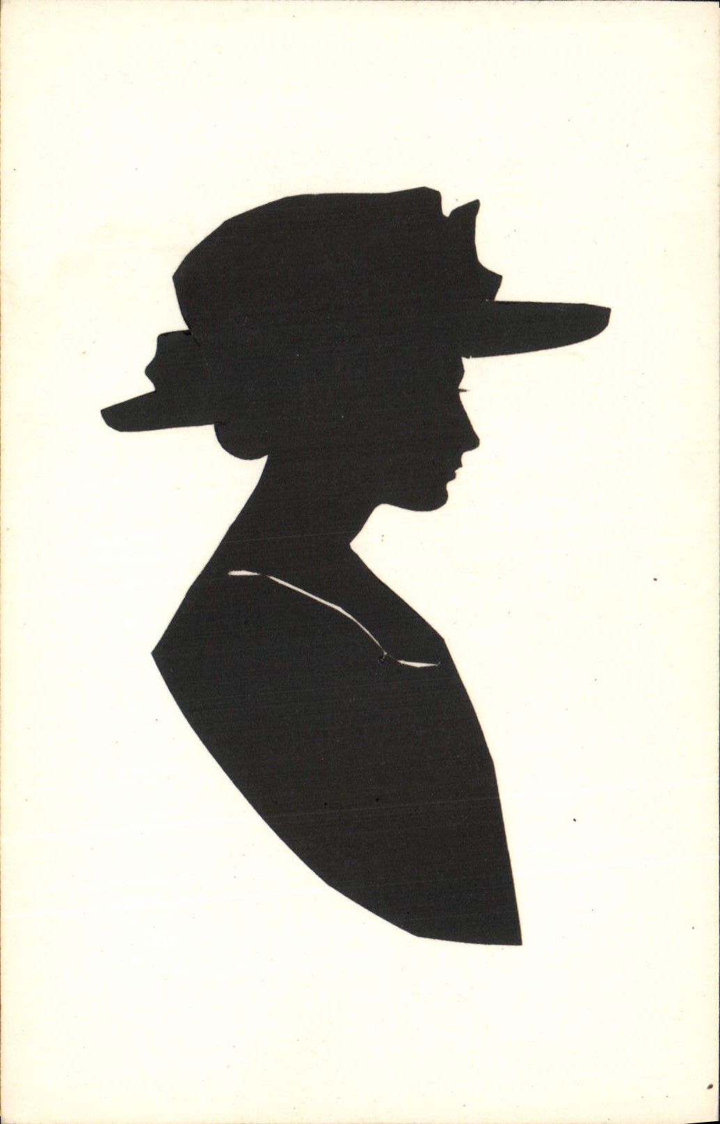 CPA Contre la lumiere Femme
