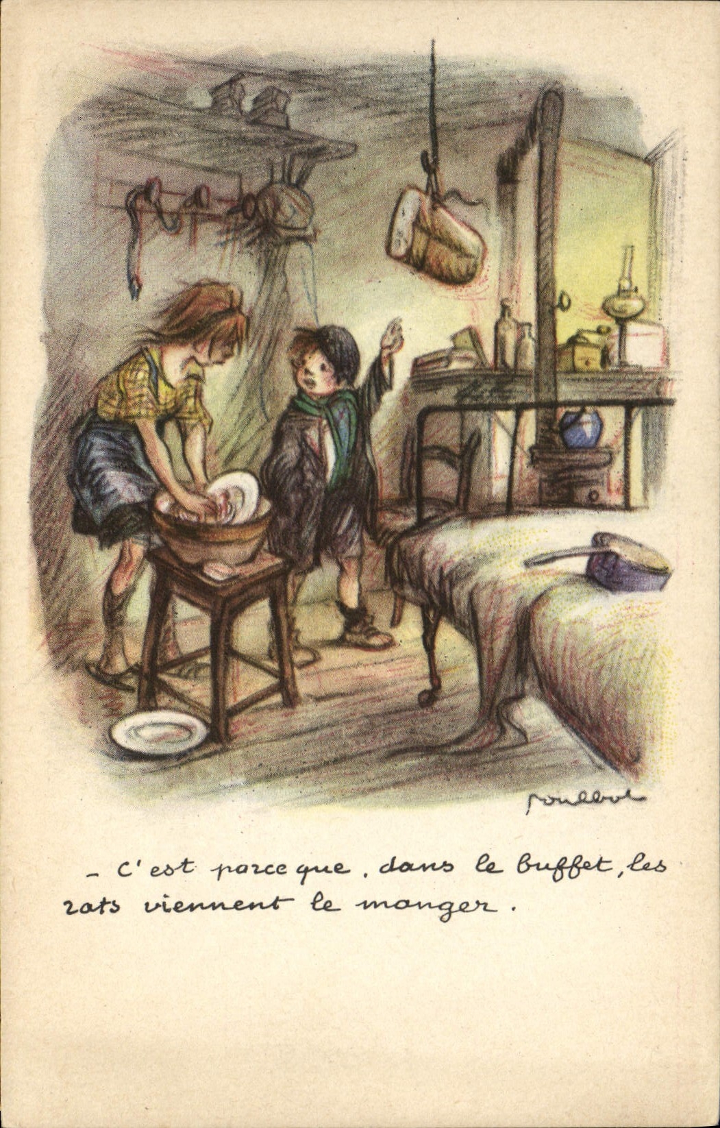 CPA Fantaisie Illustrateur Poulbot 