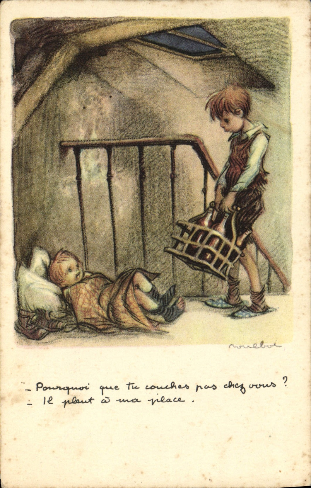CPA Fantaisie Illustrateur Poulbot 