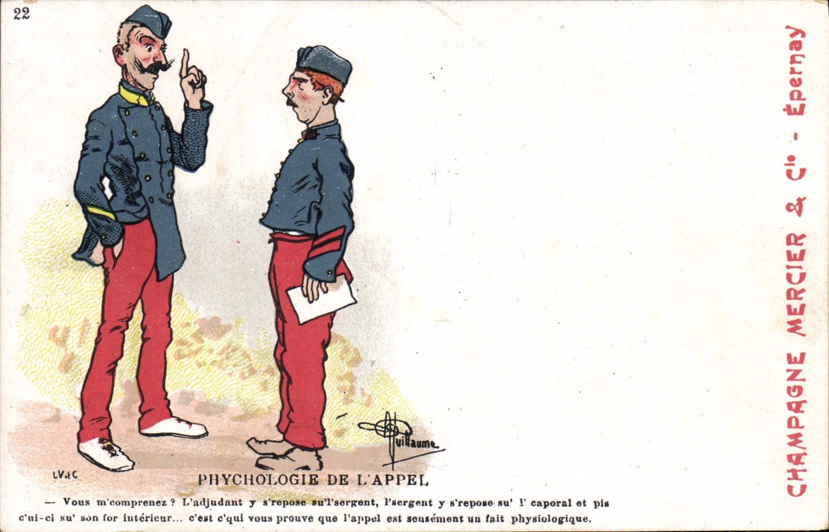 VINTAGE POSTCARD Fantasy Illustrator Albert Guillaume Phychologie of the call