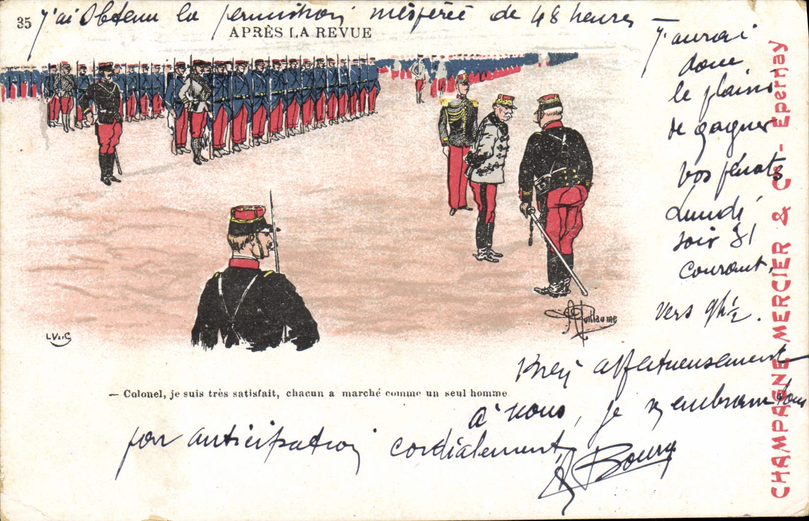 VINTAGE POSTCARD Fantasy Illustrator Albert Guillaume After the Militaria review