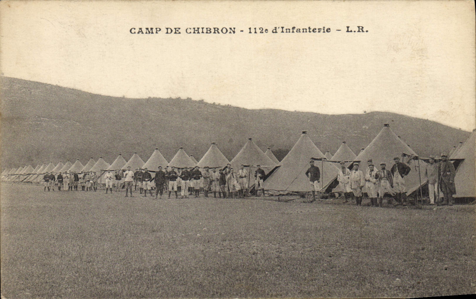 CPA Militaria Camp de Chibron 112eme d'infanterie