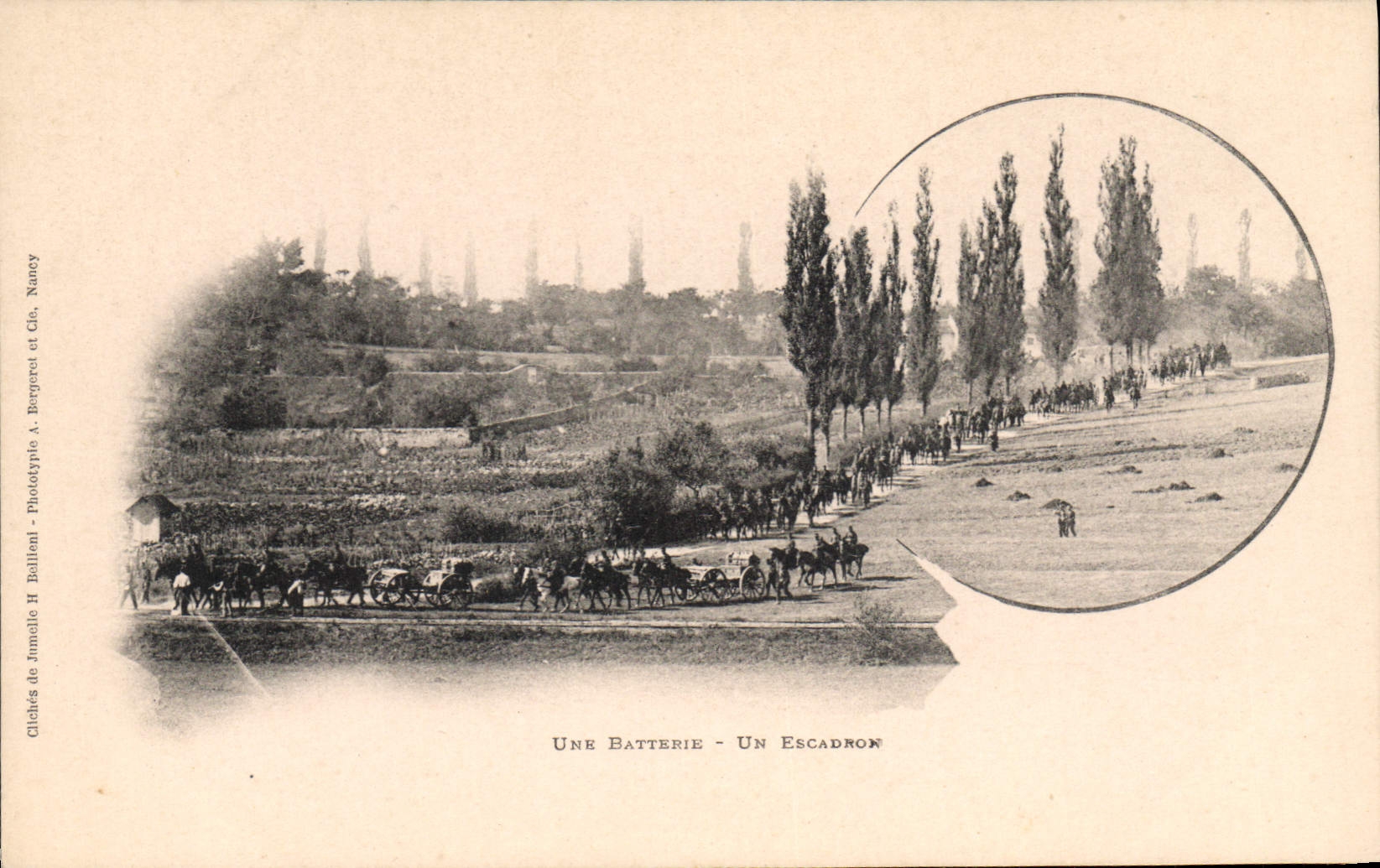 CPA Militaria Une batterie Un escadron