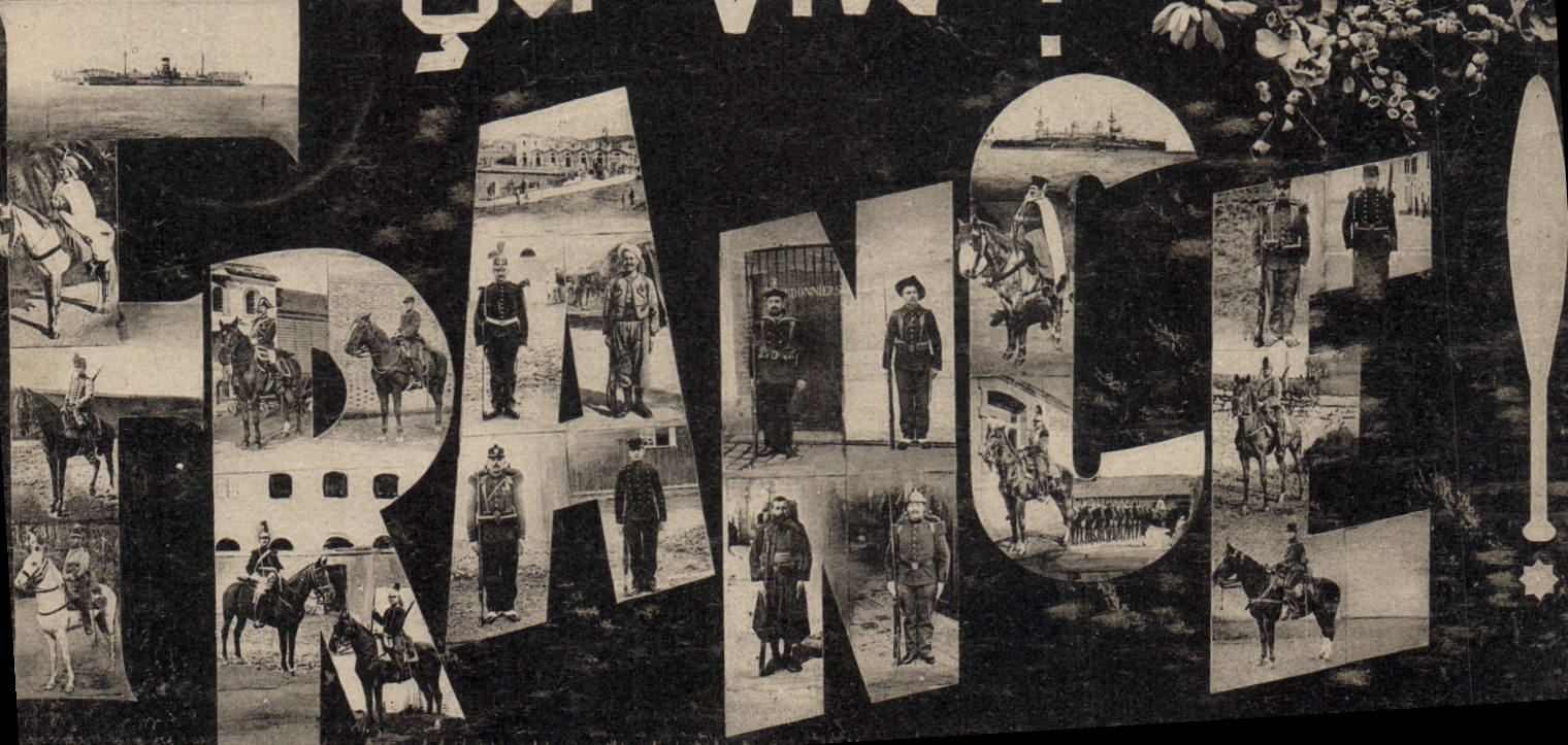 VINTAGE POSTCARD Militaria Which lives France