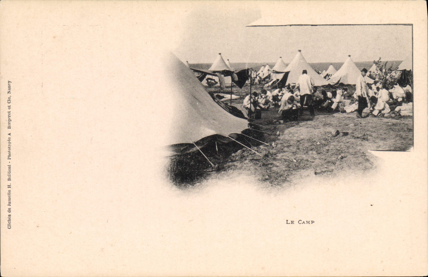 VINTAGE POSTCARD Militaria the camp