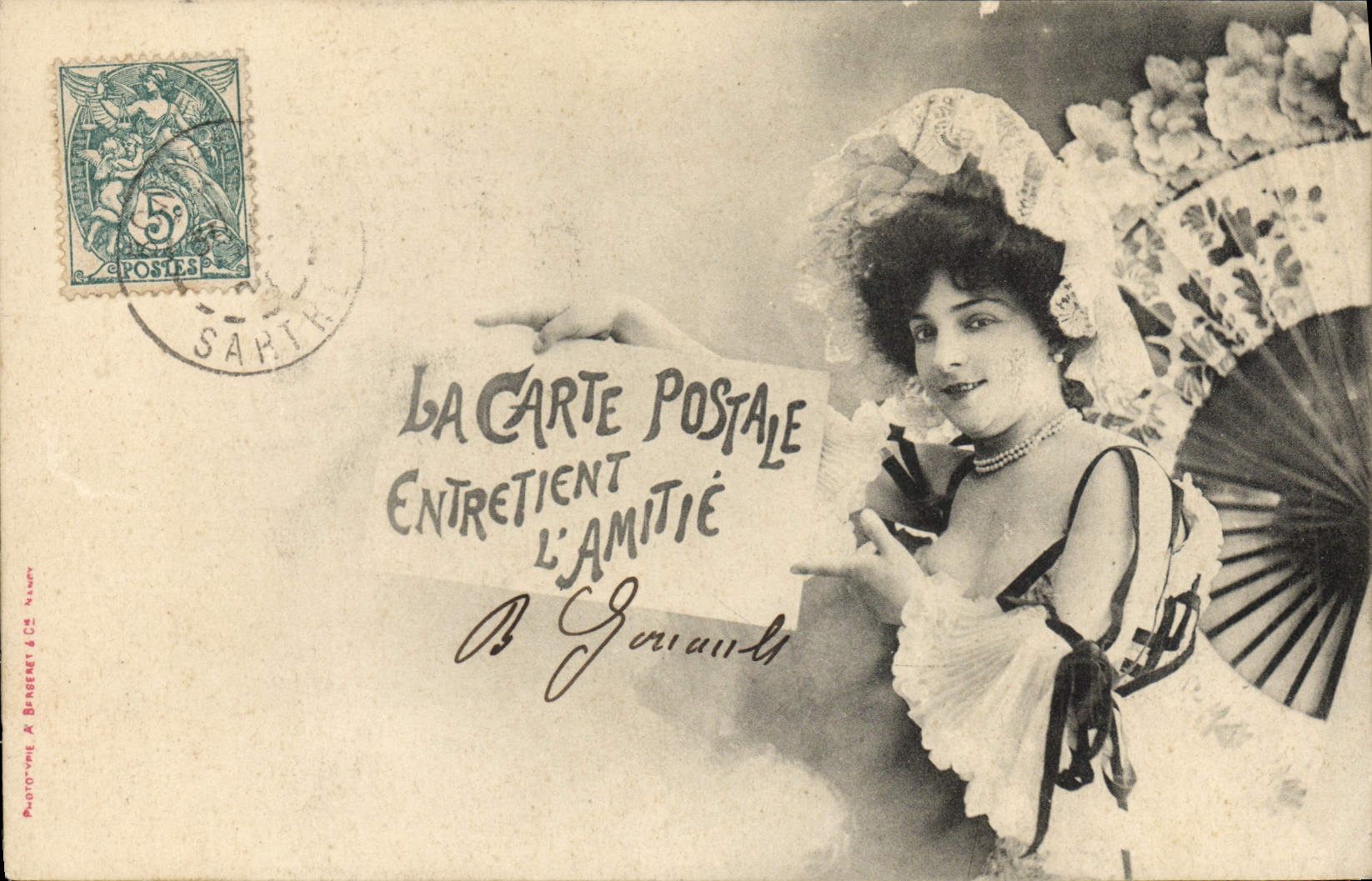 VINTAGE POSTCARD Fantasy Woman Postcards