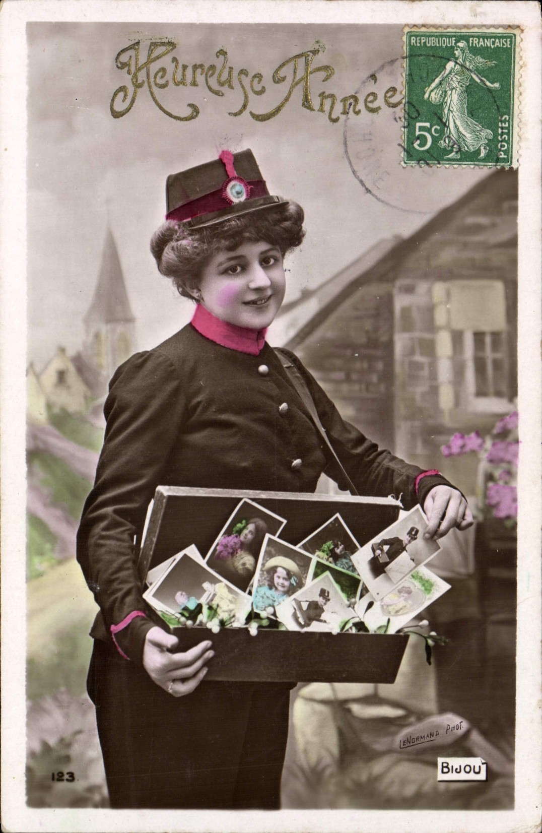 VINTAGE POSTCARD Commerce Postcards Posts postiere