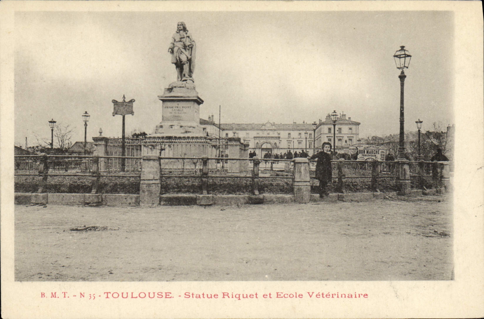 VINTAGE POSTCARD Toulouse Rules Veterinary Riquet and Ecole