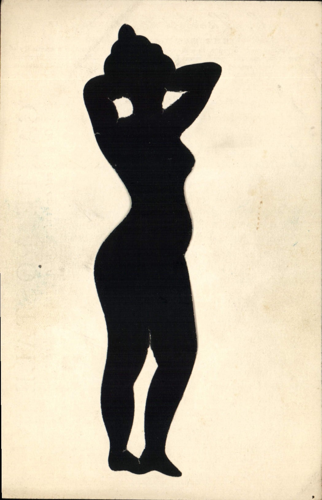 CPA Contre la lumiere Femme