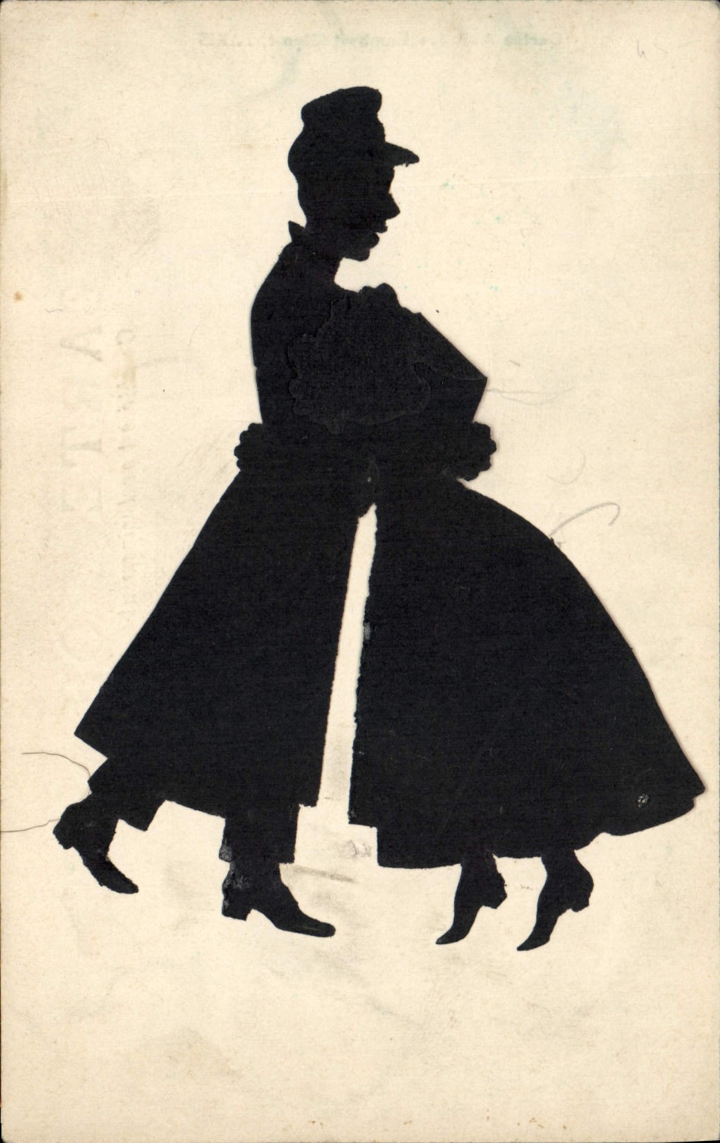 CPA Contre la lumiere Femme