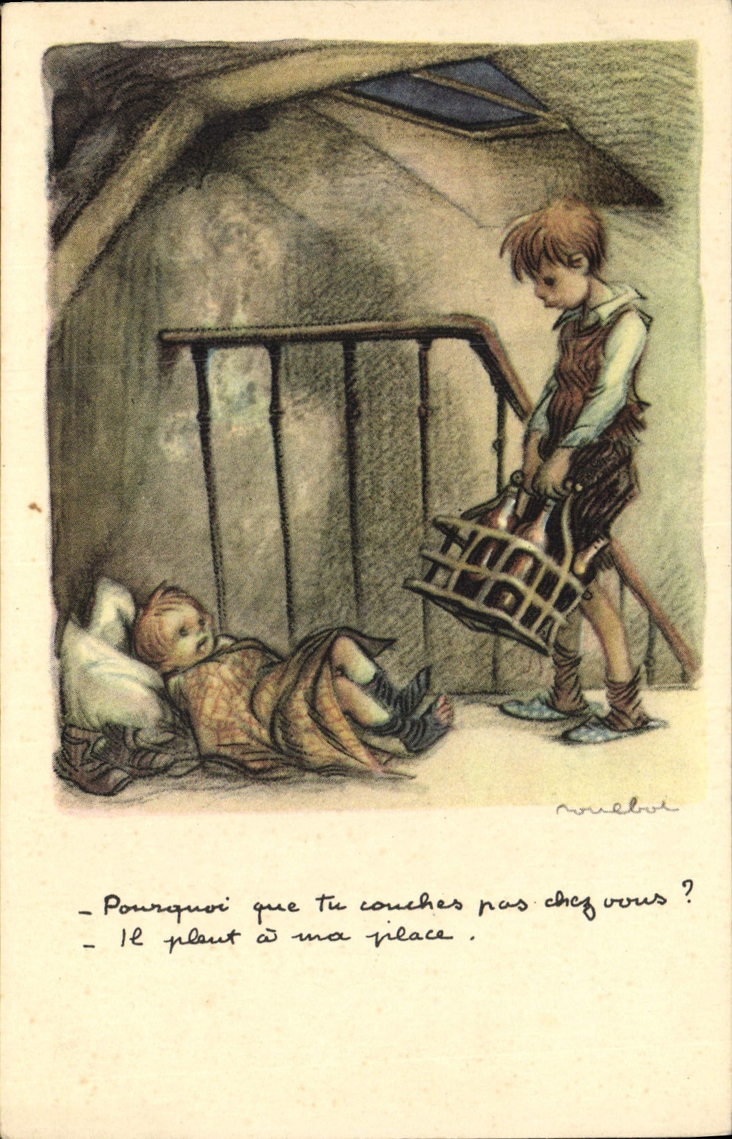 CPA Fantaisie Illustrateur Poulbot 