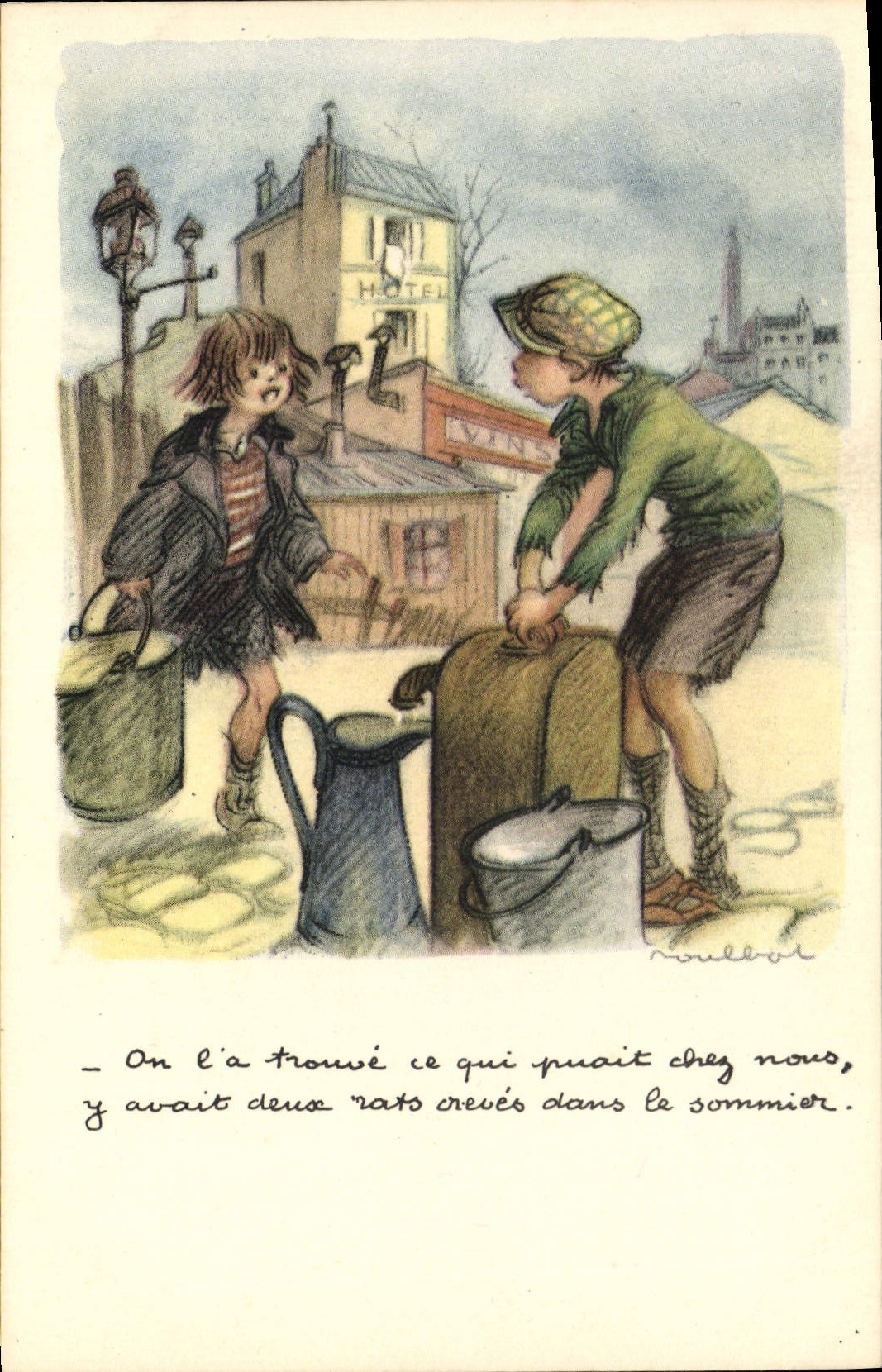 CPA Fantaisie Illustrateur Poulbot 