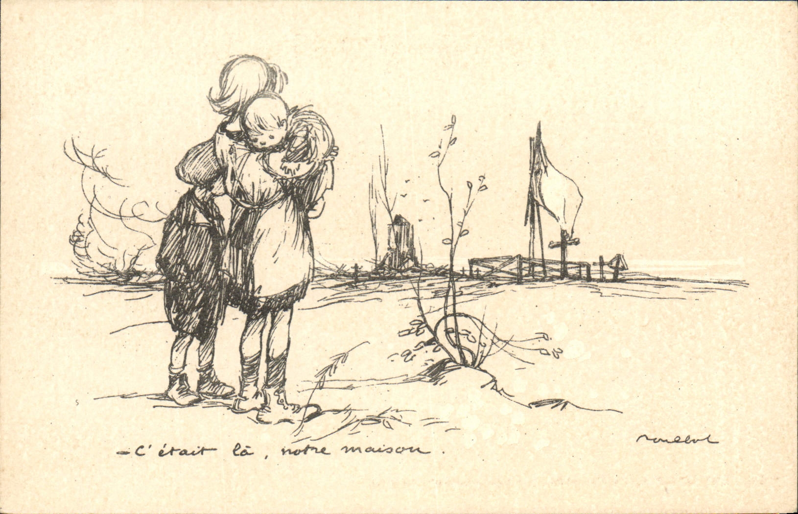 CPA Fantaisie Illustrateur Poulbot Militaria