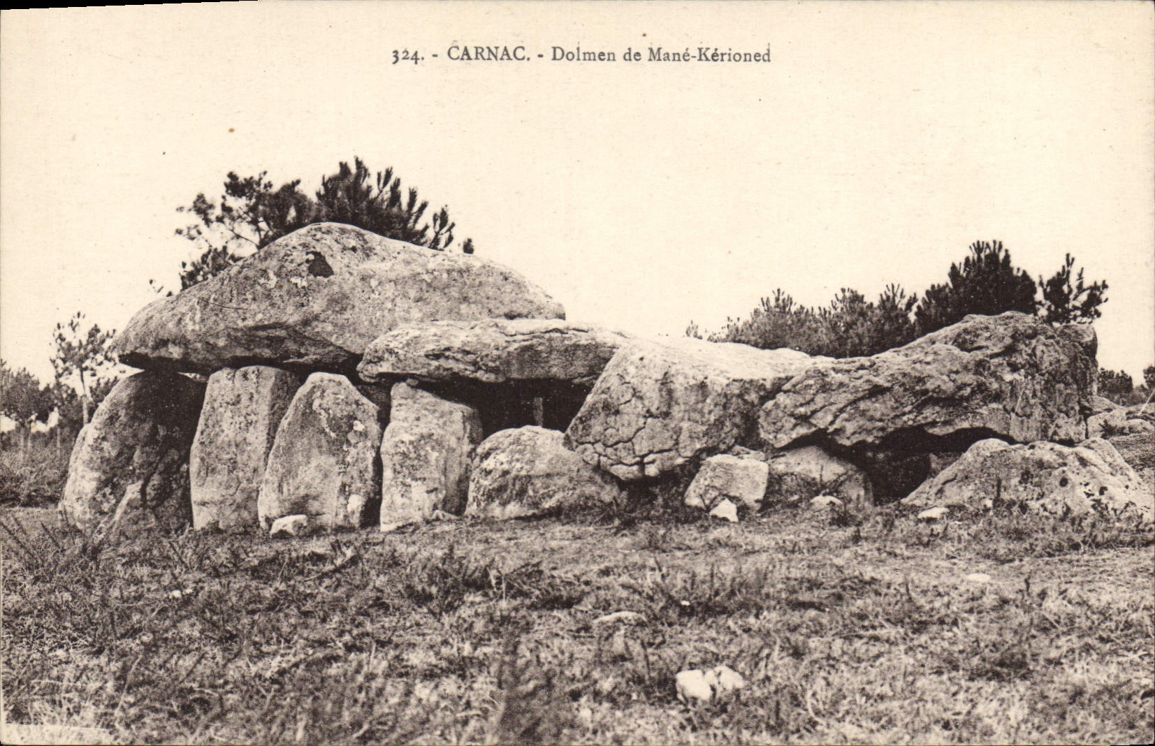 CPA Dolmen Menhir Carnac Dolmen de Mane Kerioned