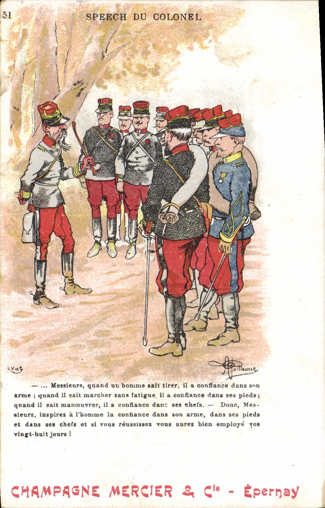 CPA Militaria Speech du colonel