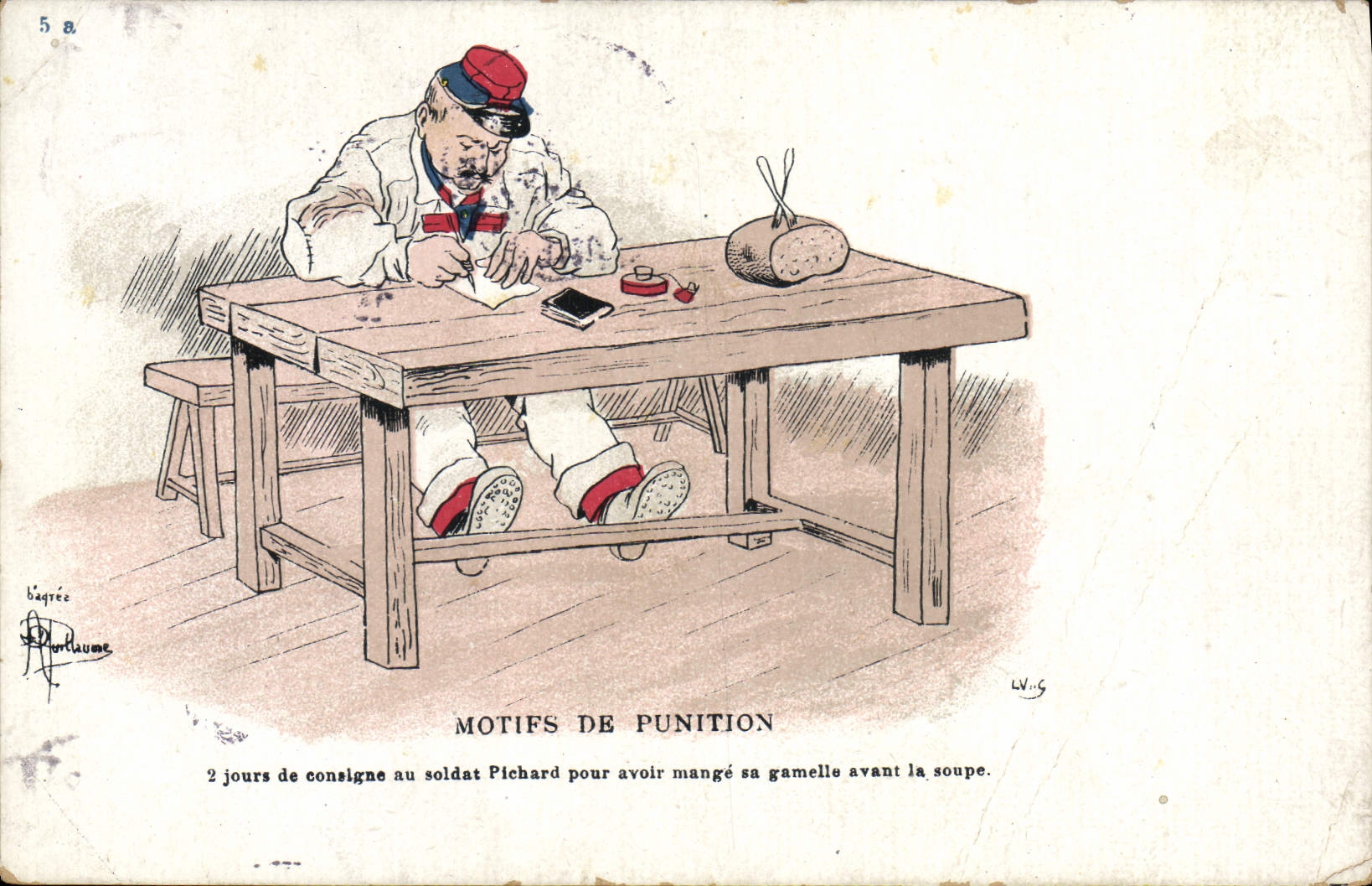 CPA Militaria Motifs de punition
