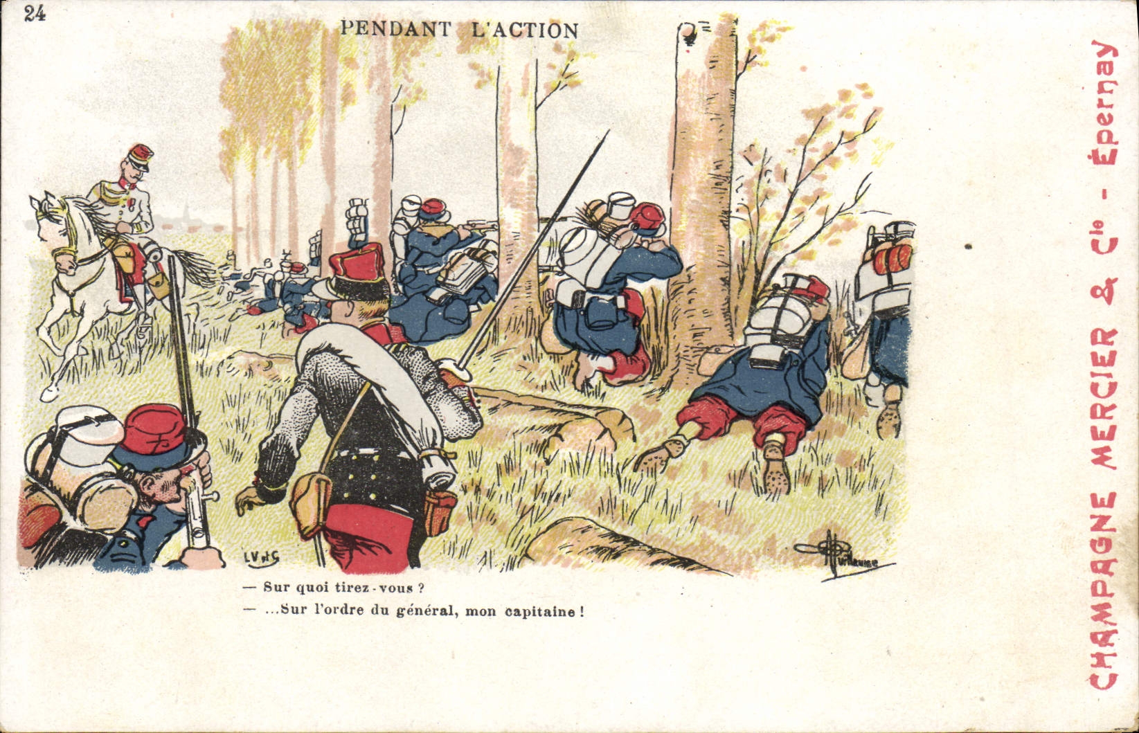 CPA Militaria Pendant l'action