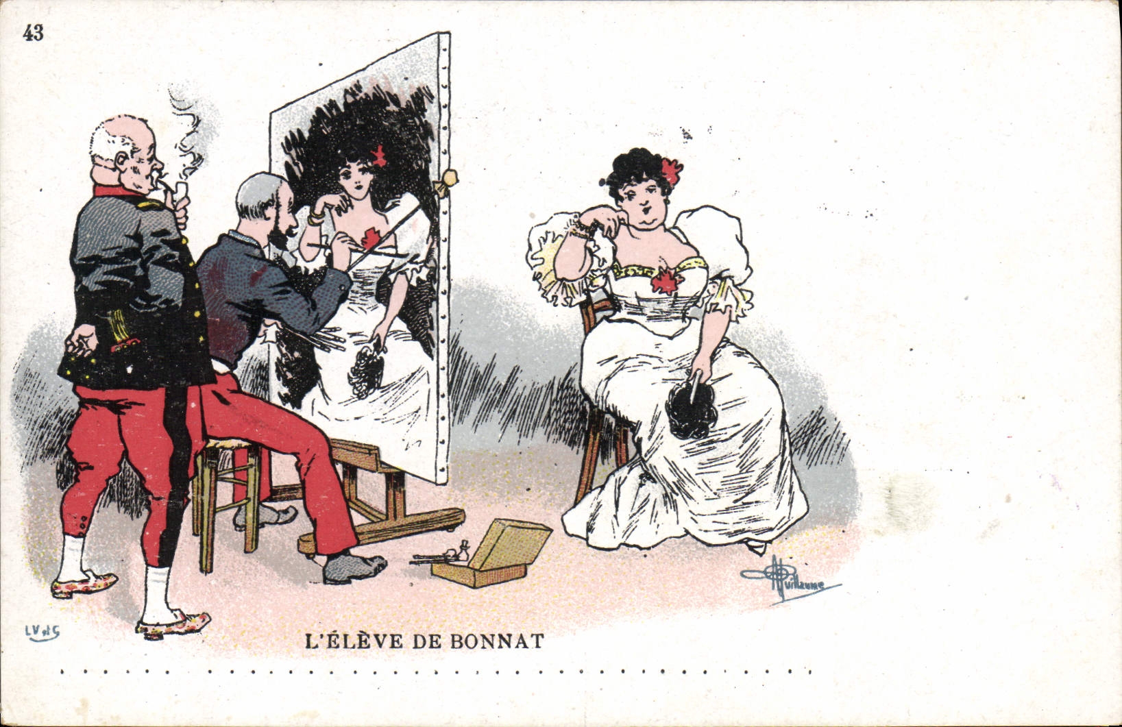 CPA Militaria L'eleve de Bonnat